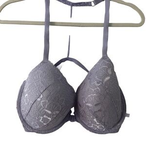 Victoria's Secret Lace Racer Back Push-Up Bra - Lilac